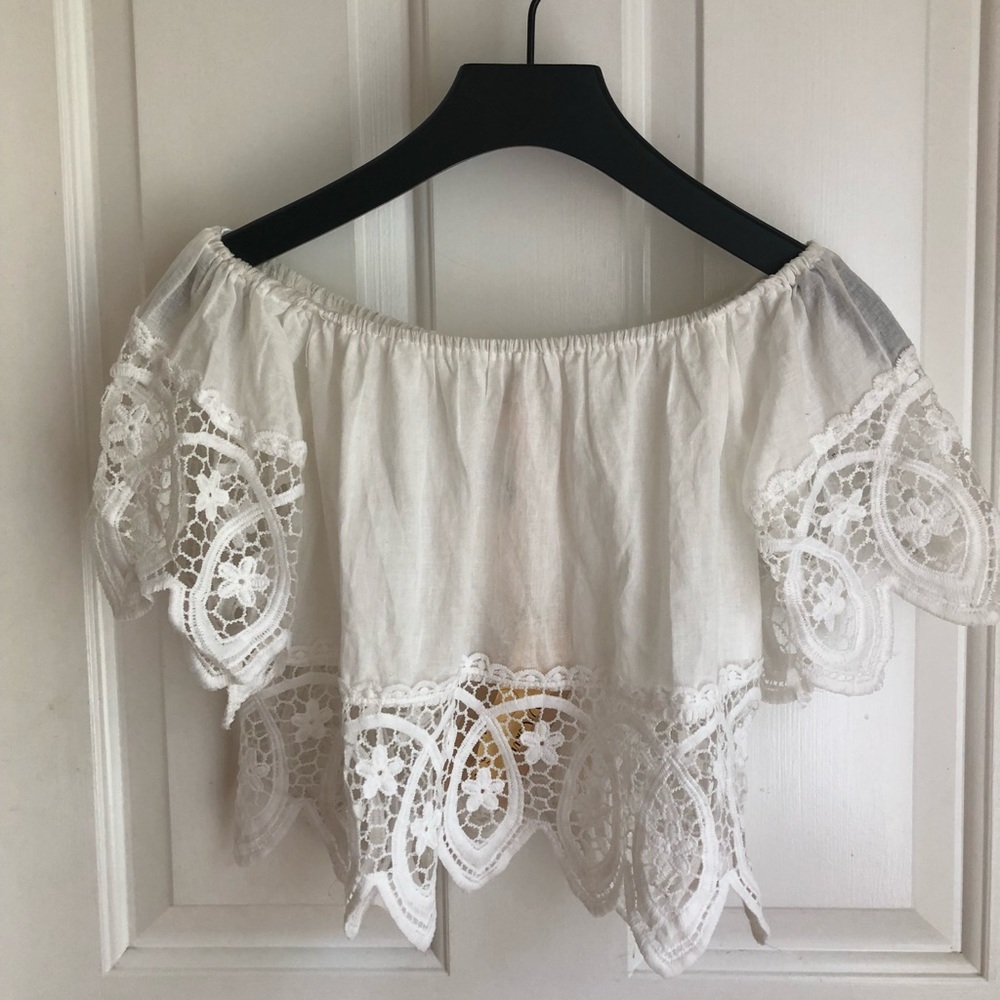 LF store off the shoulder to with lace
